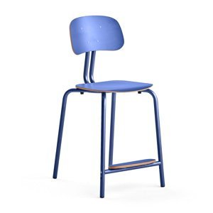 Školní židle YNGVE, 4 nohy, výška 610 mm, tmavě modrá/modrá