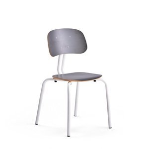 Školní židle YNGVE, 4 nohy, výška 460 mm, bílá/antracitově šedá