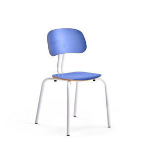 Školní židle YNGVE, 4 nohy, výška 460 mm, bílá/modrá