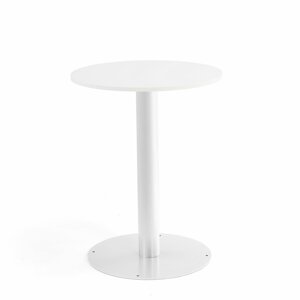 Kulatý stůl ALVA, Ø700x900 mm, bílá, bílá