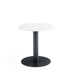 Kulatý stůl Alva, Ø700x720 mm, bílá, antracitově šedá