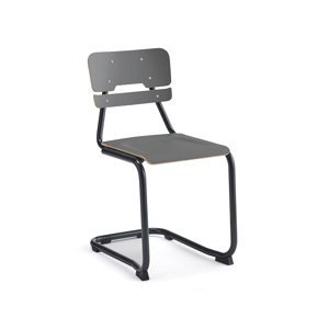 Školní židle LEGERE I, výška 450 mm, antracitově šedá, antracitově šedá