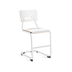 Školní židle LEGERE I, výška 500 mm, bílá, bílá