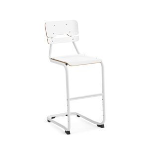 Školní židle LEGERE I, výška 650 mm, bílá, bílá
