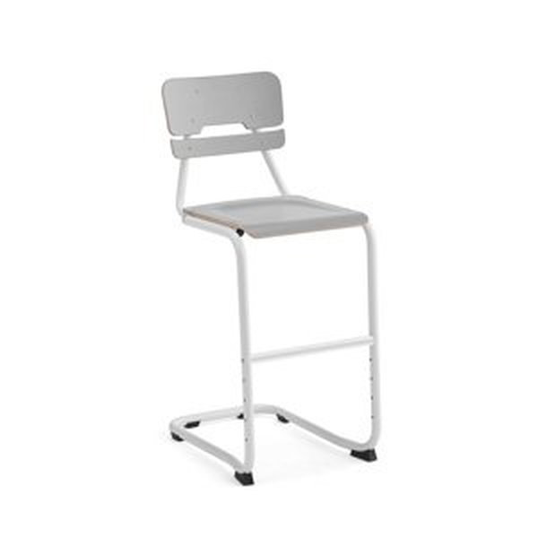 Školní židle LEGERE I, výška 650 mm, bílá, šedá