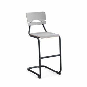 Školní židle LEGERE I, výška 650 mm, antracitově šedá, šedá