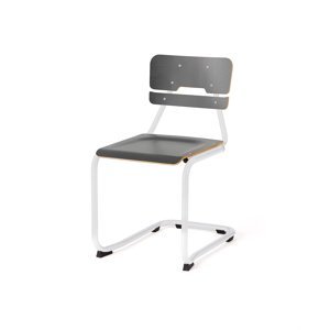 Školní židle LEGERE II, výška 450 mm, bílá, antracitově šedá