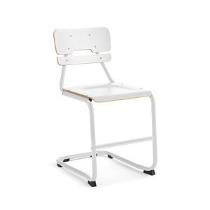 Školní židle LEGERE II, výška 500 mm, bílá, bílá