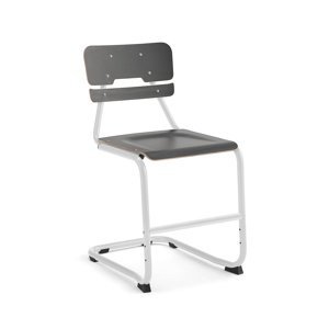 Školní židle LEGERE II, výška 500 mm, bílá, antracitově šedá