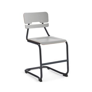 Školní židle LEGERE II, výška 500 mm, antracitově šedá, šedá