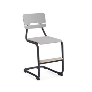 Školní židle LEGERE III, výška 500 mm, antracitově šedá, šedá