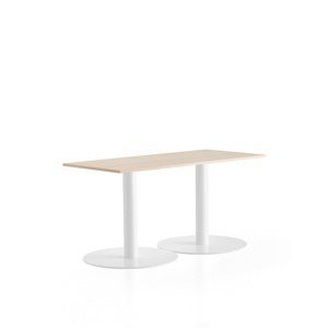 Stůl ALVA, 1400x700x720 mm, bílá, bříza
