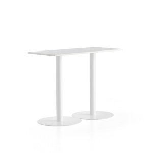 Barový stůl ALVA, 1400x700x1100 mm, bílá, bílá