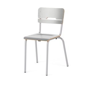 Školní židle SCIENTIA, sedák 360x360 mm, výška 460 mm, stříbrná/šedá