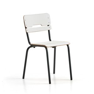 Školní židle SCIENTIA, sedák 360x360 mm, výška 460 mm, antracitová/bílá