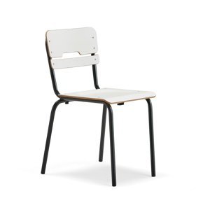 Školní židle SCIENTIA, sedák 390x390 mm, výška 460 mm, antracitová/bílá