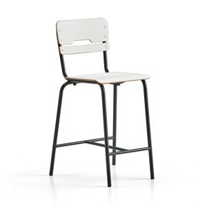 Školní židle SCIENTIA, sedák 390x390 mm, výška 650 mm, antracitová/bílá