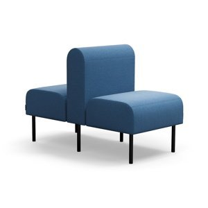 Modulární sedačka VARIETY, oboustranná, 1místná, potahová látka Pod CS, modrá