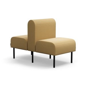 Modulární sedačka VARIETY, oboustranná, 1místná, potahová látka Pod CS, žlutá