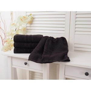 Bavlněný froté ručník Classic - Černý Rozměr: 30 x 50