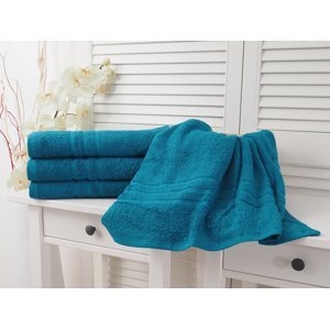 Bavlněný froté ručník Classic - Azurový modrý Rozměr: 50 x 100