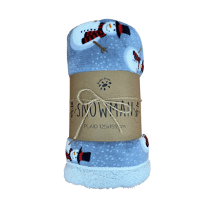 Dětská deka s beránkem Snowman 125x155 dárkové balení Barva: Šedá