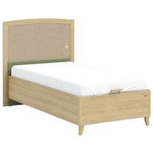 Studentská postel 100x200cm s výklopným úložným prostorem a čelem