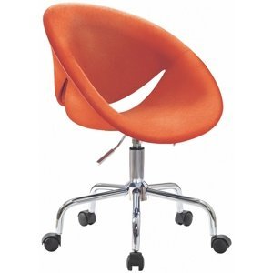 Čalouněná židle na kolečkách celeste - oranžová