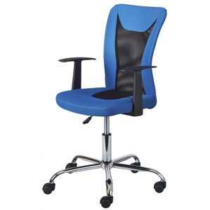 Otočná židle na kolečkách nanny - modrá/černá