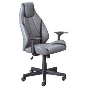 Kancelářská židle na kolečkách tramp - šedá/černá