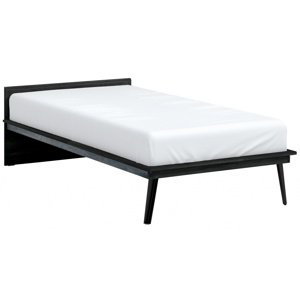 Studentská postel 100x200cm nebula - černá/šedá