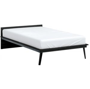 Studentská postel 120x200cm nebula - černá/šedá