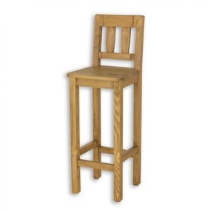 Barová židle z masivu sil 10 - k01 světlá borovice