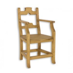 Židle s područkami sil 12 selská - k02 tmavá borovice
