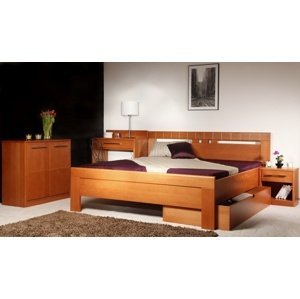 Masivní postel s úložným prostorem arleta 1 - 160/180 x 200cm - 160 x