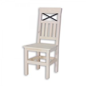 Židle z masivu sel 15, provence styl - k15 hnědá borovice