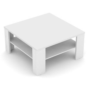 Čtvercový konferenční stolek rea 5 - bílá