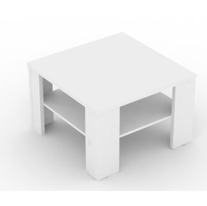Čtvercový konferenční stolek rea 4 - bílá