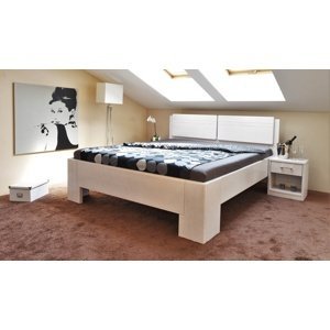 Masivní postel s úložným prostorem manhattan 2 -160/180 x 200cm - bílá