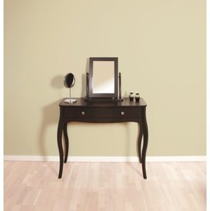 Toaletní stolek se zrcadlem baroko - černo/hnědá