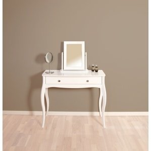 Toaletní stolek se zrcadlem baroko - bílá