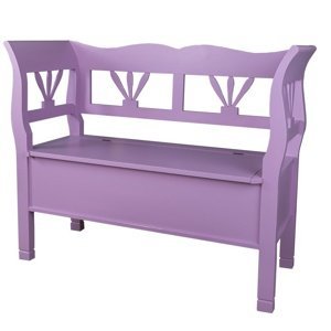 Dřevěná lavice s úložným prostorem honey - barva - p054