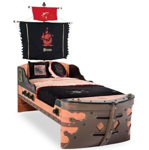 Dětská postel jack 90x190cm ve tvaru lodi - dub lancelot