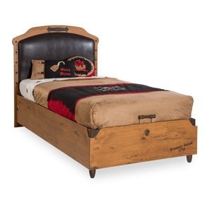 Dětská postel jack 100x200cm s úložným prostorem - dub lancelot