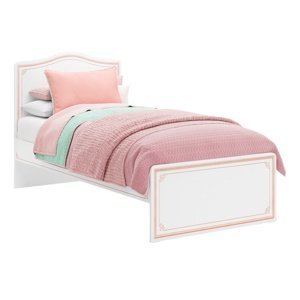 Dětská postel betty 100x200cm - bílá/růžová