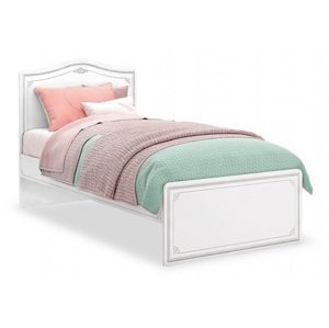 Dětská postel betty 100x200cm - bílá/šedá
