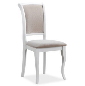 Jídelní čalouněná židle mn-sc bílá/béžová