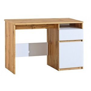 Dětský psací stůl liana - bílá/dub wotan