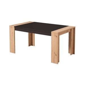 Jídelní stůl embra - dub artisan/černý lesk