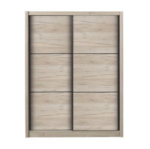 Šatní skříň s posuvnými dveřmi debby 165 - dub šedý